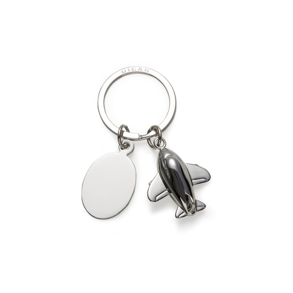 CHAVEIRO METAL AVIÃO C/ PLACA 