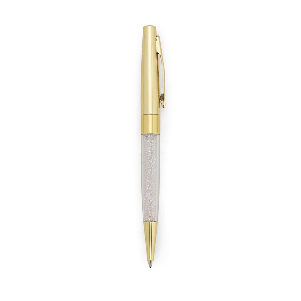 CANETA SEMI - METAL CRISTAIS 