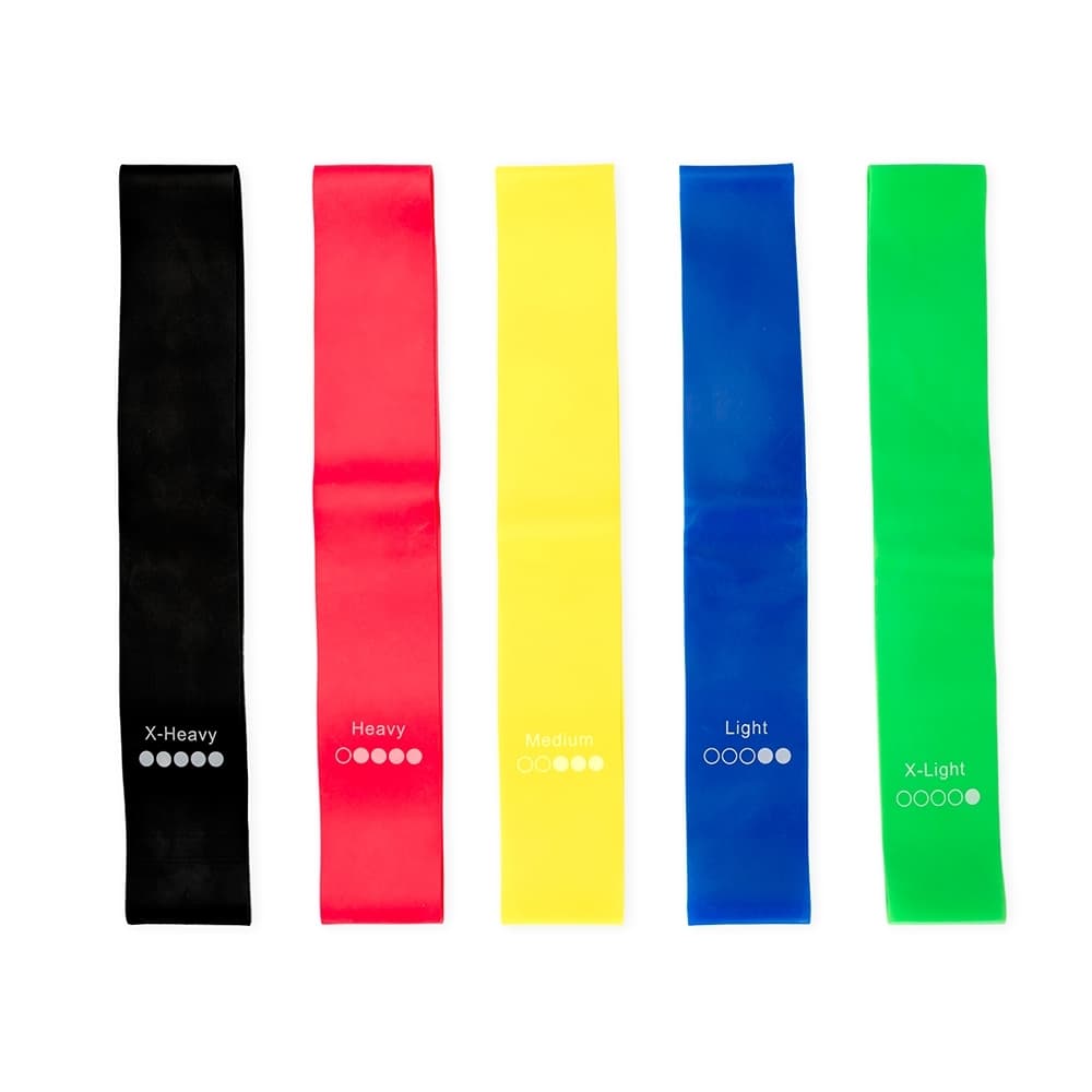 KIT ELÁSTICOS PARA EXERCÍCIOS COM 5 PEÇAS