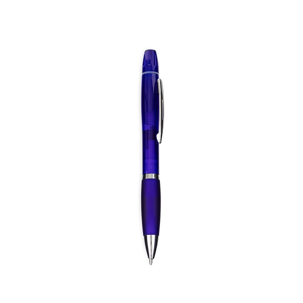 CANETA PLÁSTICA COM MARCA-TEXTO
