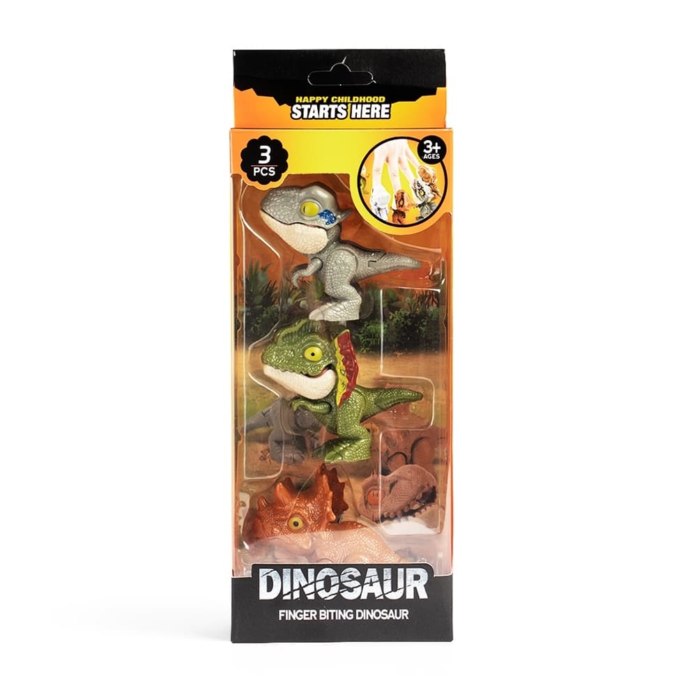 KIT DINOSSAUROS BRINQUEDO 3 PEÇAS